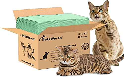 PETSWORLD Multi Cat Pad Refills for Cats Breeze Litter System, Ultra-Absorbent, Quick Dry - (100 Count, Fresh Scented)