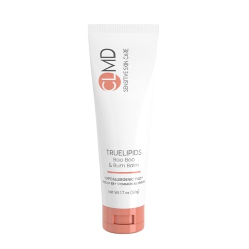 CLMD - TrueLipids Boo-Boo & Bum Balm – Soothing Baby Balm for Diaper Rash, Cuts, Scrapes & Burns – Non-Toxic, Hypoallergenic – Organic Skin Relief – 1.7 fl oz