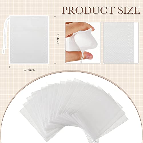 Zubebe 2400 Pcs Disposable Tea Bags for Loose Leaf Tea Empty Teas Bags with Drawstring Bulk Filter Infusers for Coffee, Herbs, Spice