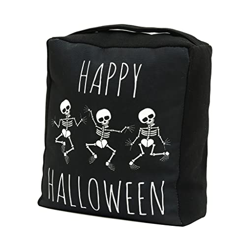 Weighted Door Stop Fabric Black Home Decor with Handle for Door Holder|Happy Halloween Door Stopper for Party