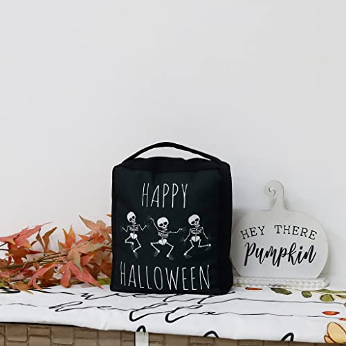 Weighted Door Stop Fabric Black Home Decor with Handle for Door Holder|Happy Halloween Door Stopper for Party