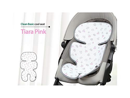 Manito Clean Basic 3D Mesh Seat Pad/Cushion/Liner for Stroller and Car Seat (Tiara Pink)