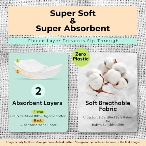 KiddyStar Organic Cotton Baby Bibs – Soft Teething & Drool Bib for Newborns & Toddlers – Hypoallergenic, Absorbent, Snaps