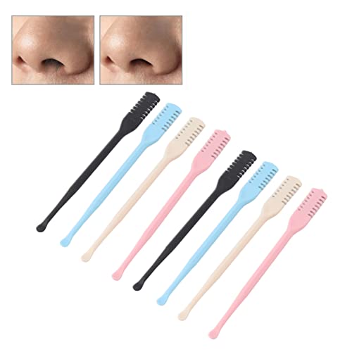 jerss 8Pcs Nose Hair Cutter Knife Nose Hair Knife Tool Pick Trimmer Manual Nose Hair Tool Portable for Double Head Icing Decorating Spatulas