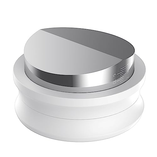 Normcore 53.3mm Coffee Distribution Tool, Espresso Leveler Tool with V Blade Base Compatible with 54mm Breville Sage Portafilters, Non-stick coating White