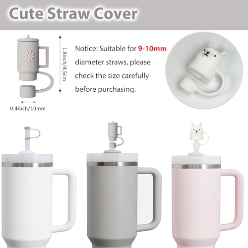 BonneChance Stanley Cup Accessories Set Including 6 Pcs Silicone Spill Proof Stopper