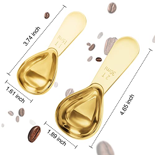 Safring Stainless steel coffee scoop 2-piece set (1 tbsp