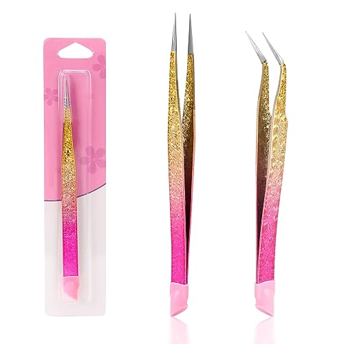 Double Ended Nail Art TweezersCurved