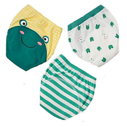 3 Pack Baby Toddler Cotton Training Pants 6 Layers Potty Training Underwear, Waterproof,Adorable and Washable 6M