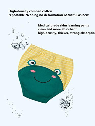 3 Pack Baby Toddler Cotton Training Pants 6 Layers Potty Training Underwear, Waterproof,Adorable and Washable 6M