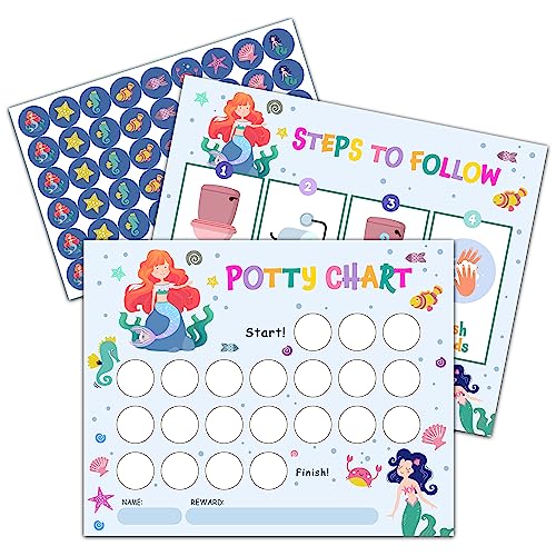 Mermaid Potty Training Sticker Chart