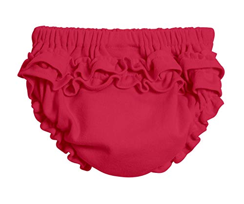 Made in USA Baby Girls Ruffled Diaper Covers Bloomers Soft Cotton Fashionable Cute SPD sensory Sensity Clothing Candy Apple Red