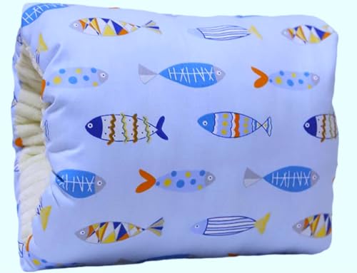 Breastfeeding arm pillow for babies, Soft cotton nursing pillows for breastfeeding support, Bottle feeding pillow, Infant nursing pillow, Travel pillow (Fish Pillow)
