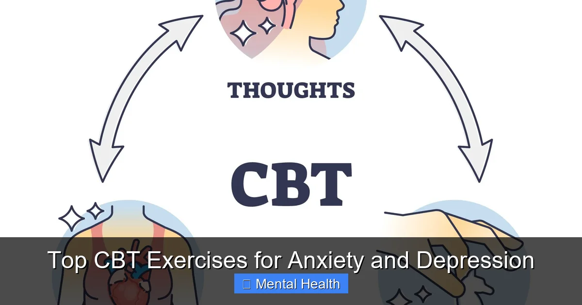 Featured image for Top CBT Exercises for Anxiety and Depression