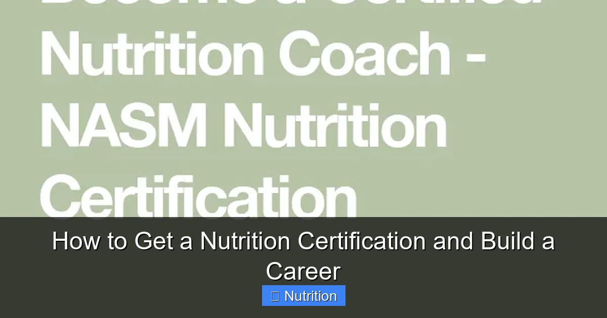 How to Get a Nutrition Certification and Build a Career - content1 visual guide