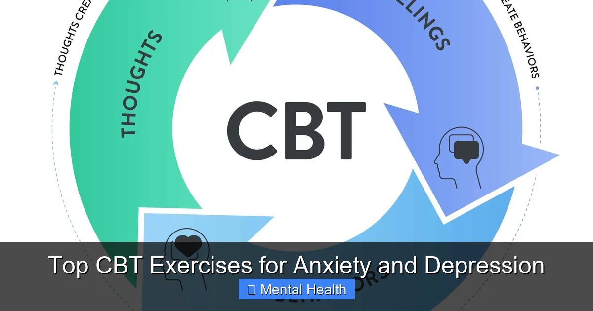 Top CBT Exercises for Anxiety and Depression - content1 visual guide